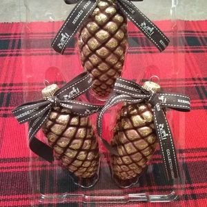 Hermes accented Christmas ornaments